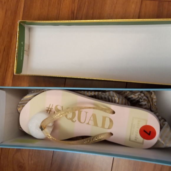 NIB Kate Spade flip flops squad goals size 7 - Picture 5 of 7
